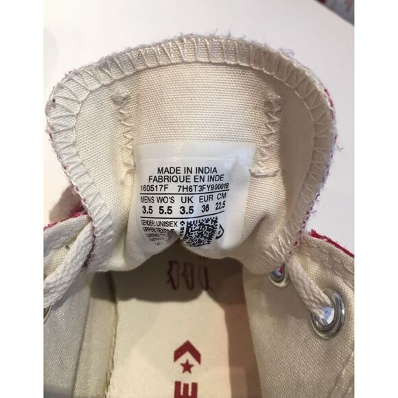 Converse All Star Red Unisex W 5.5 - Picture 6 of 10